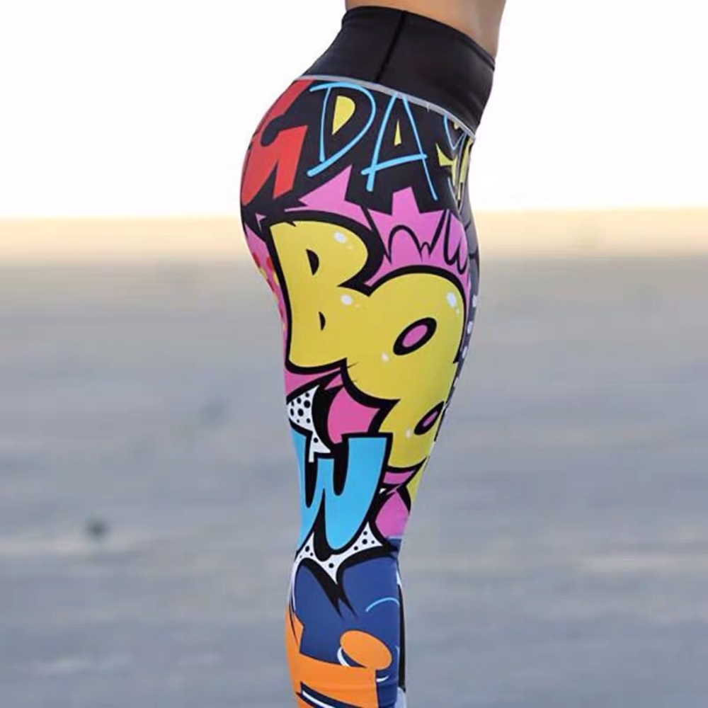 Leggings, colorful, size S